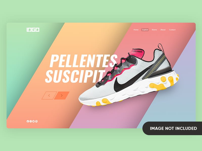 Download Nike Shoes Landing Page Design - Free Handpicked Graphic ...
